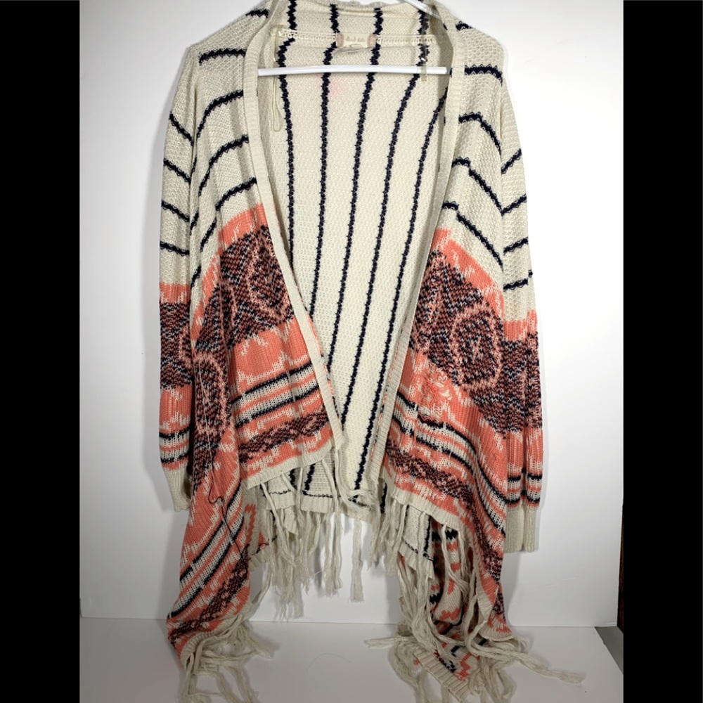 Altar’d State Cardigan -Coral/Pink, Ivory, Navy